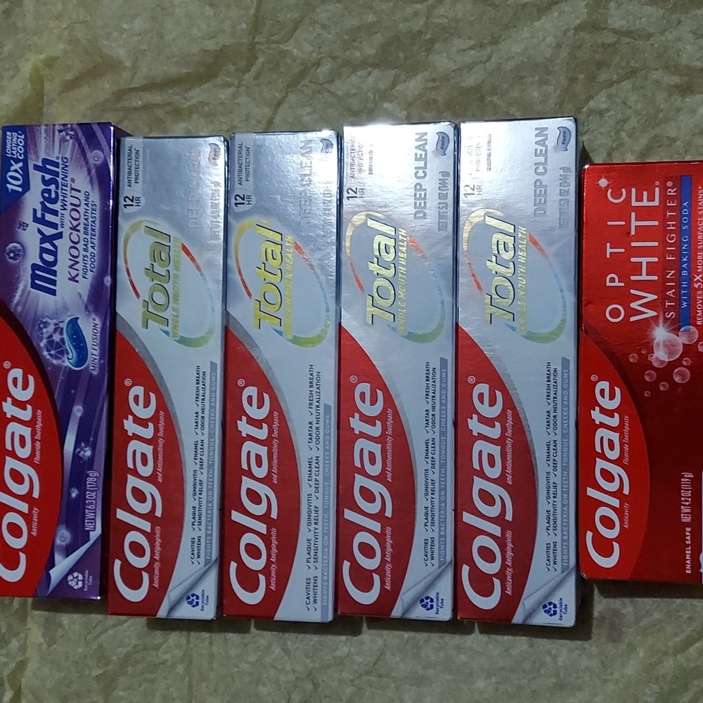 LOTS OF 6 Colgate Optic White Advanced Teeth Whitening Toothpaste maxfresh